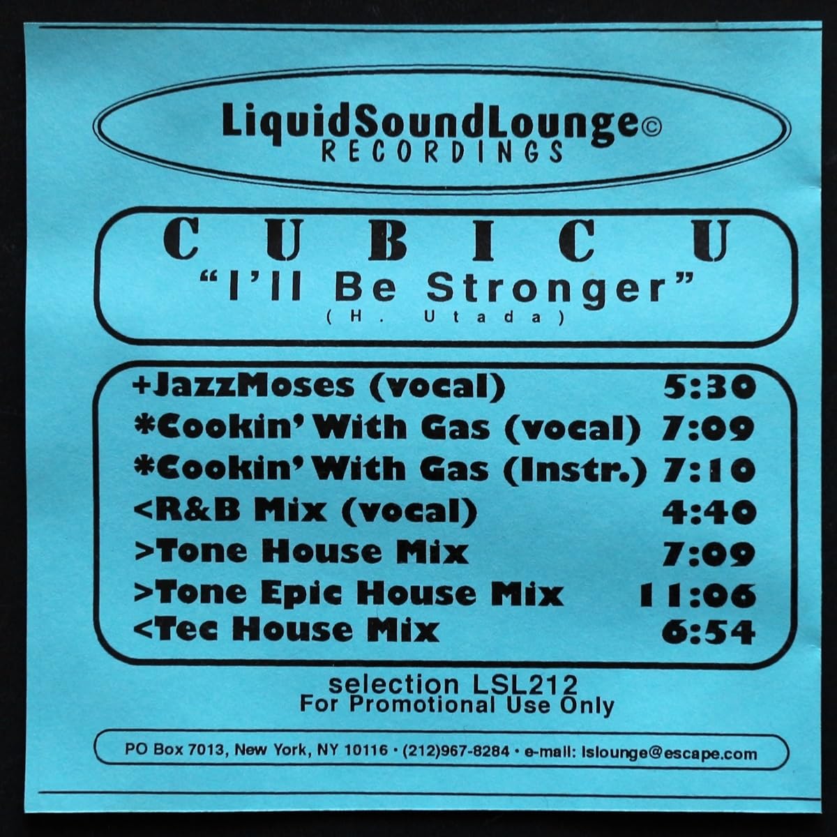 Amazon.co.jp: CD/Cubic U/I'll Be Stronger/Liquid Sound Lounge